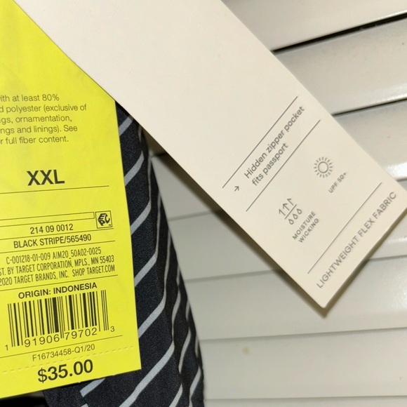 ALL IN MOTION Women’s Size 2x Dress Cover-Up Swim Striped Stretch Pocket… - Picture 3 of 7